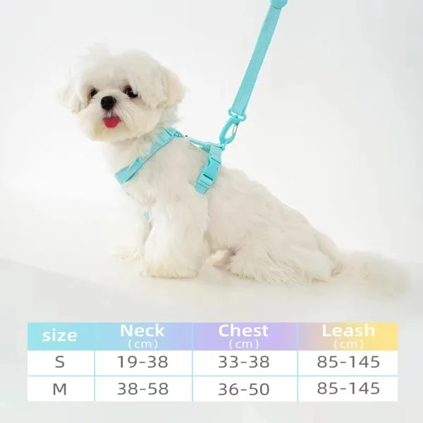 Adjustable Dog Harness Collar Leash Set
