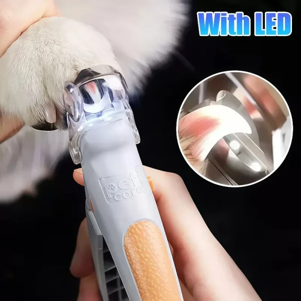 1 LED Pet Nail Clipper with Light, Cat and Dog Cleaning Scissors