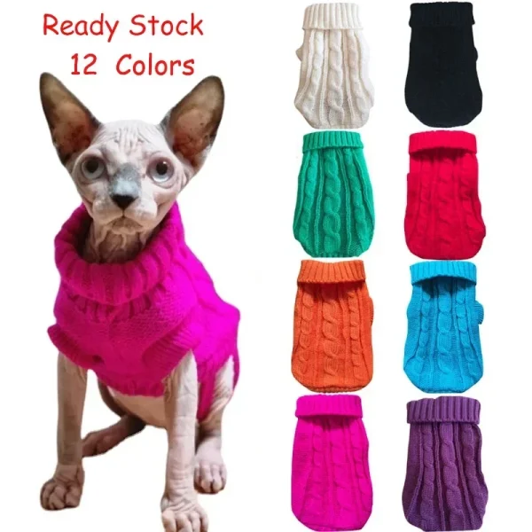 Winter Clothes Knitted Pet Clothes For Small Medium Dogs